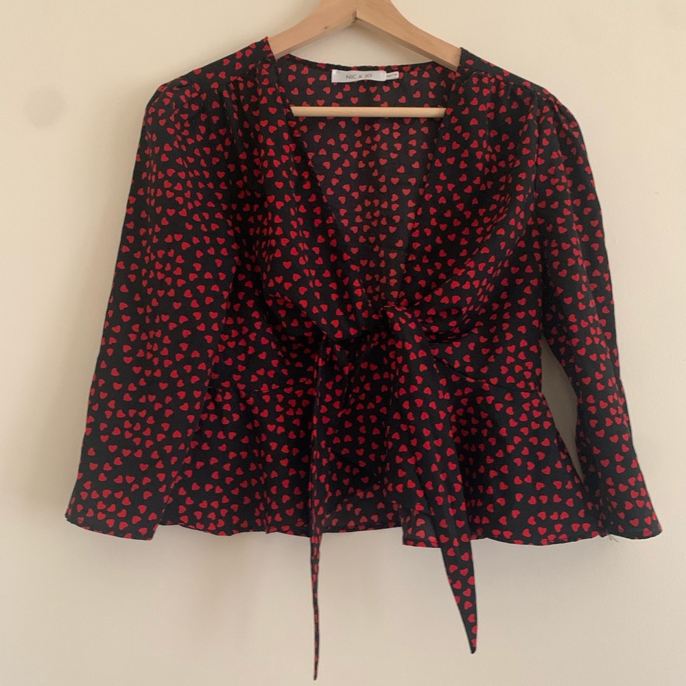 Black and Red hearts top